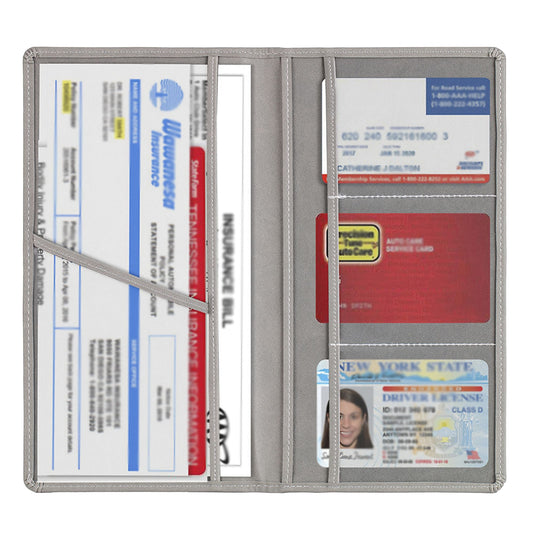Leather Auto Registration And Insurance Card Storage