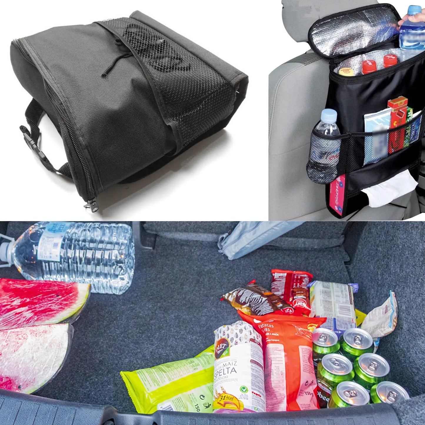 Car Seat Back Organizer Ice Pack Insulation Bag Storage Multi-Pocket Hangings Organizers Sundry Beverage Interior Accessories