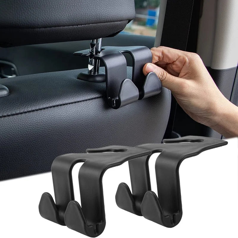 Universal Car Seat Back Hook Headrest Hanger Car Bag Pouch Clothes Hanging Hooks Duarable Fastener Clip Interior Accessories