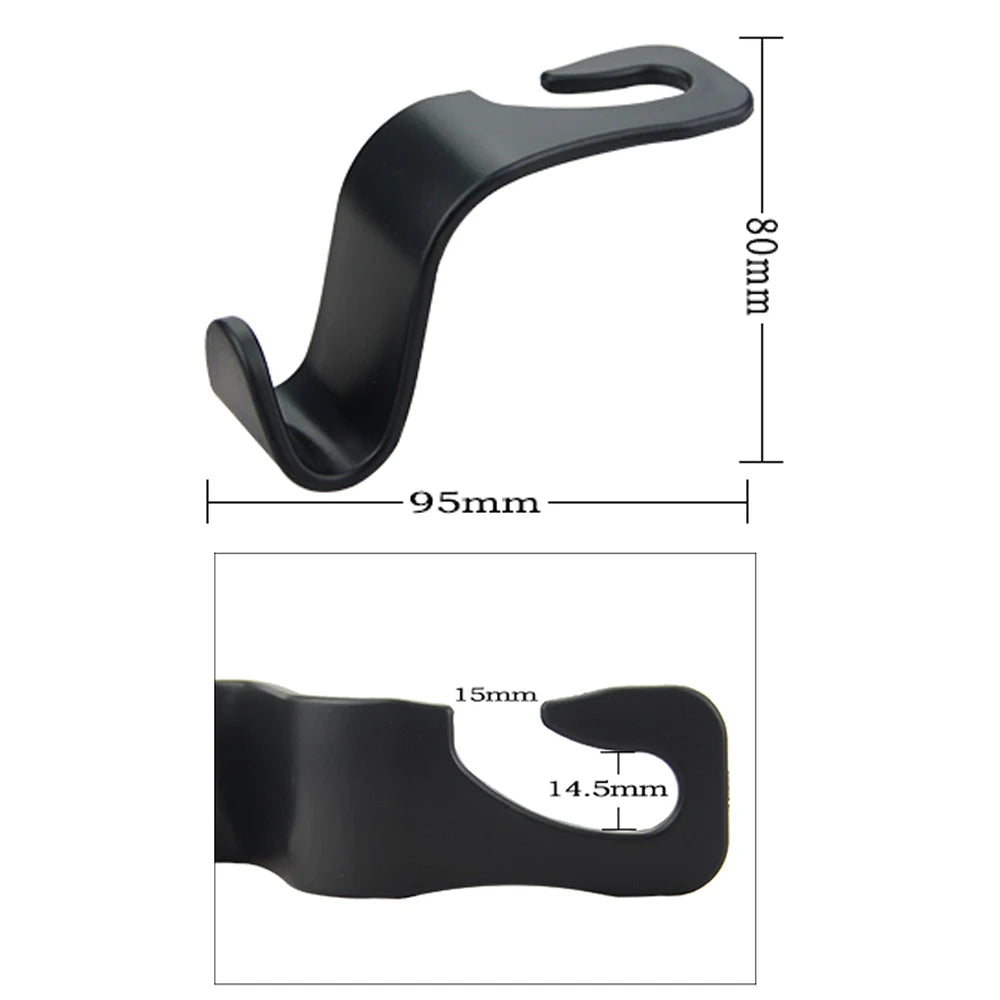 4/2/1 PCS Car Seat Headrest Hook for Auto Back Seat Organizer Hanger Storage Holder for Handbag Purse Bags Clothes Coats