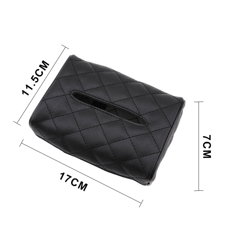 Quilted Black Tissue Box