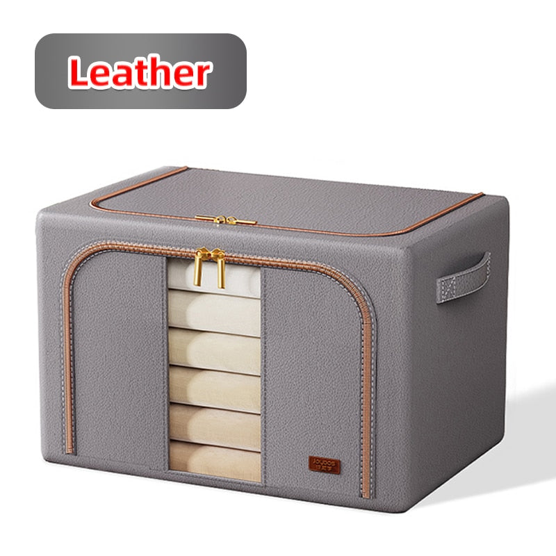 Foldable Leather Storage Box