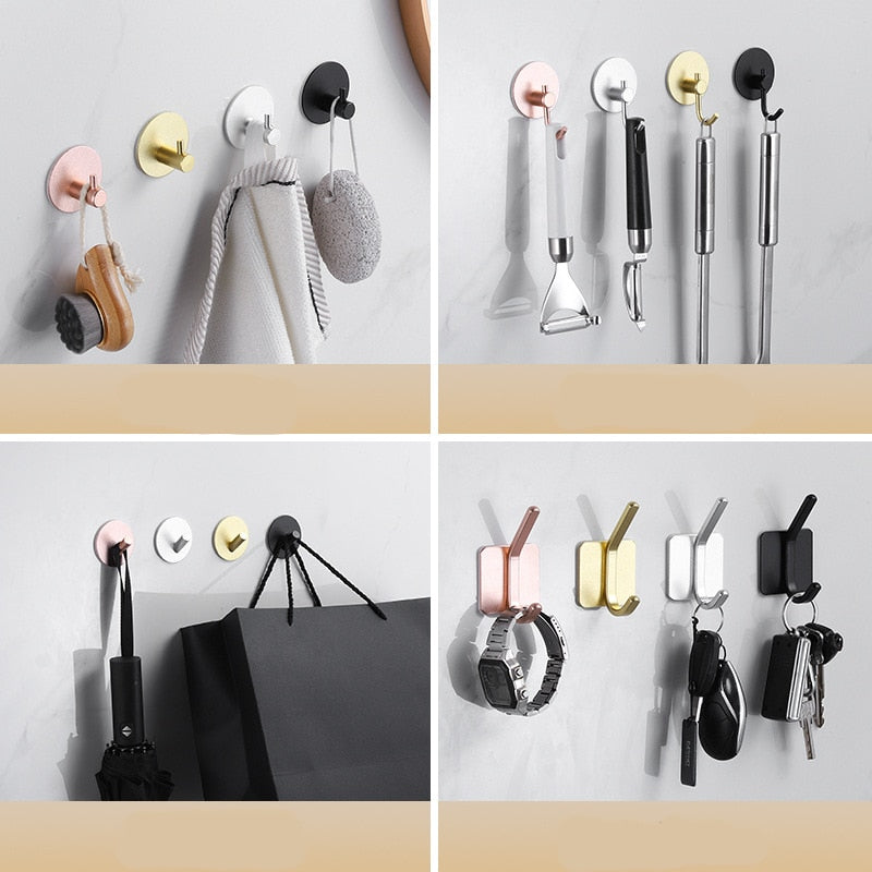 Metallic Adhesive Wall Hooks