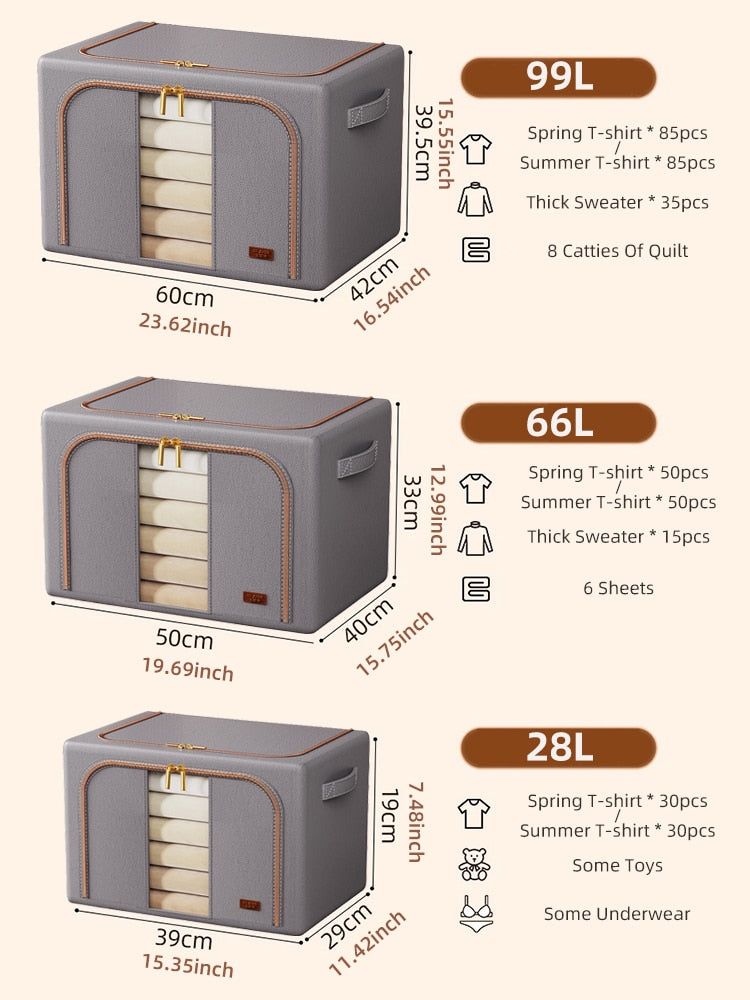 Foldable Leather Storage Box