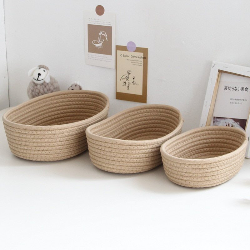 Cotton Rope Storage Baskets