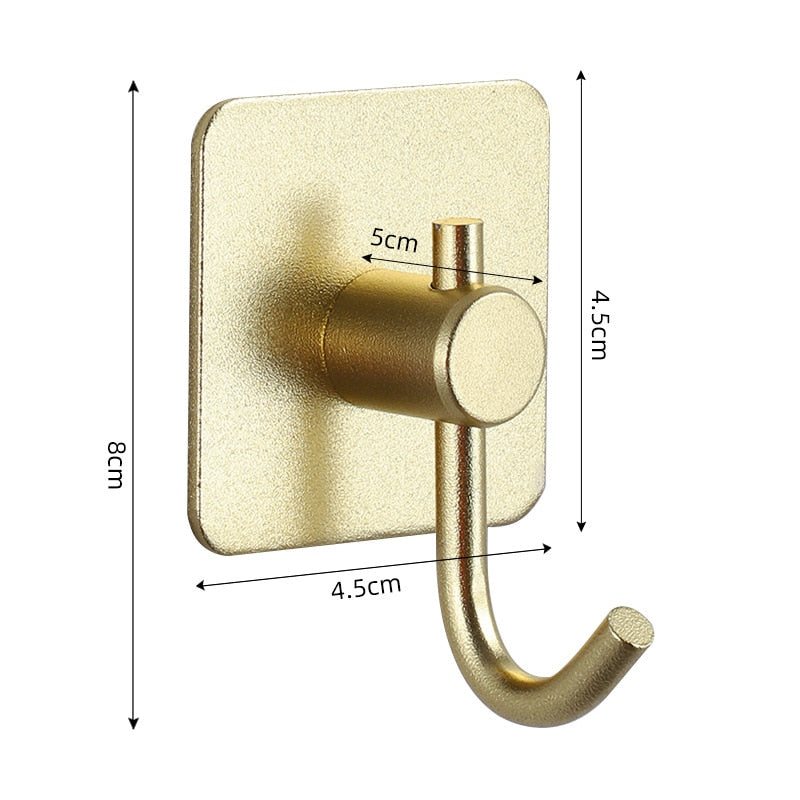 Metallic Adhesive Wall Hooks